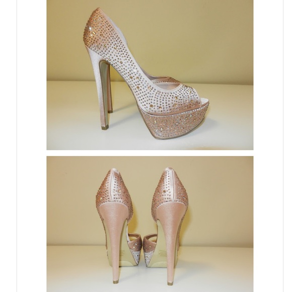 Bakers Sexy Showstoppr Satin Rhinestone Platforms - Picture 15 of 15
